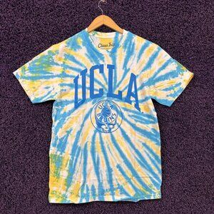 UCLA x Grateful Dead Bill Walton white/blue/yellow Tie-Dye T-Shirt Size Small